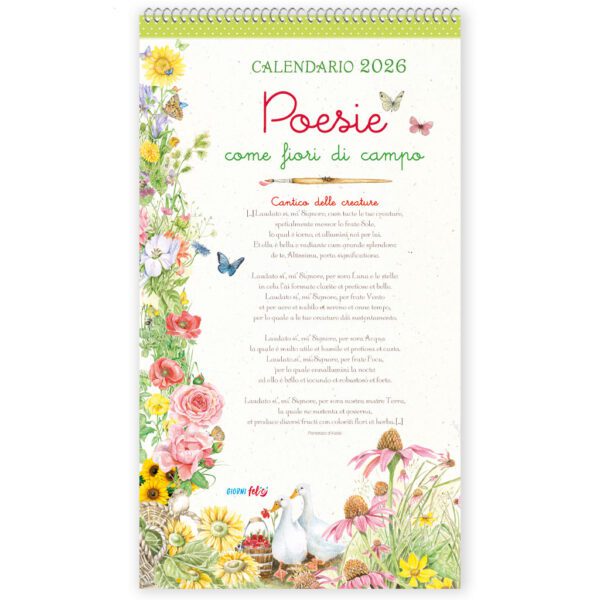 Calendario 2026 Poesie come Fiori di campo