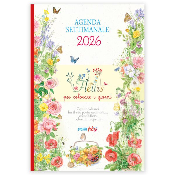 Agenda settimanale 2026 Fleurs per colorare i giorni