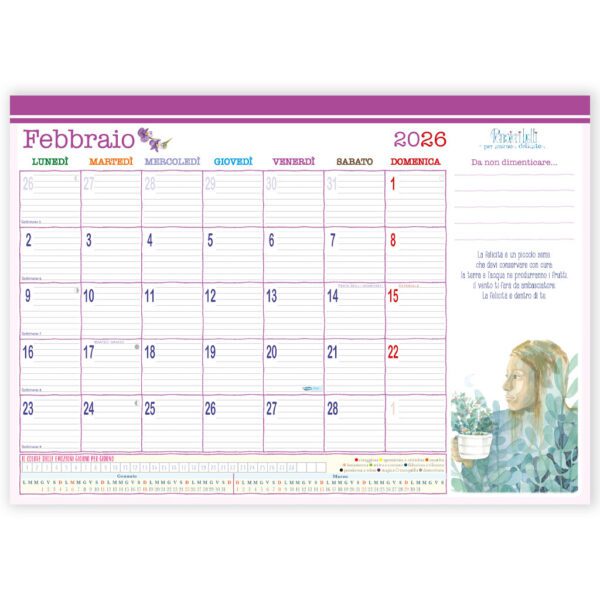 Calendario 2026 - Pensieri Belli Organizer Mensile - immagine 2
